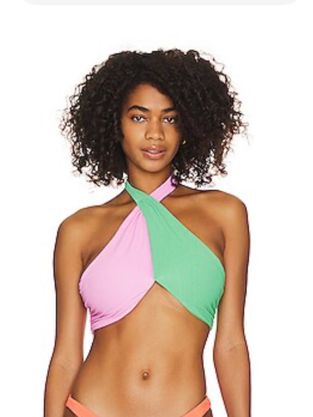 BEACH RIOT Turquoise Ribbed Bikini Top